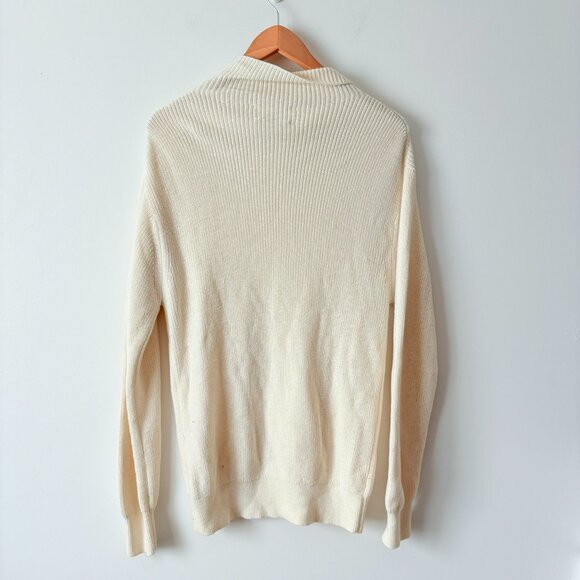 Aritzia Wilfred Montpellier Merino Wool Turtleneck Sweater White Birch Size XS - Picture 9 of 11